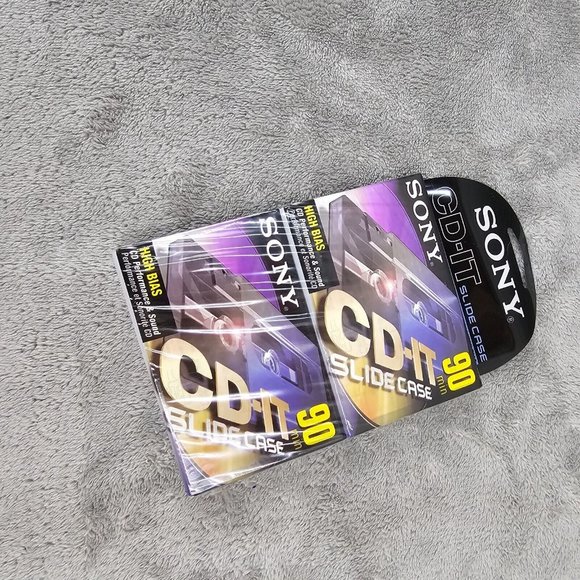 Sony 2 pack Cassette Tapes CD-IT Slide Case performance & Sound High Bias 90Min - Picture 7 of 12